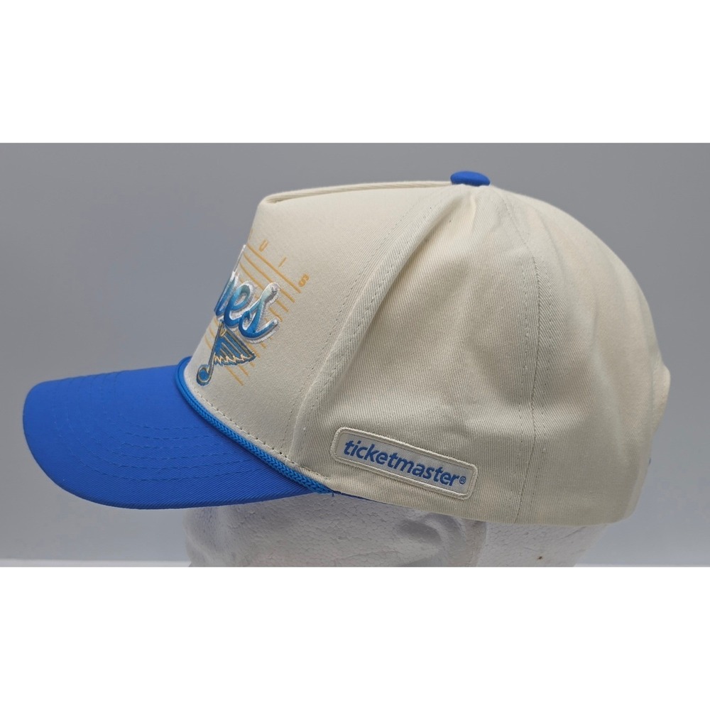 Melonwear St Louis Blues‎ Hat Blue Cream Snapback Cap NHL Hockey - Picture 3 of 9